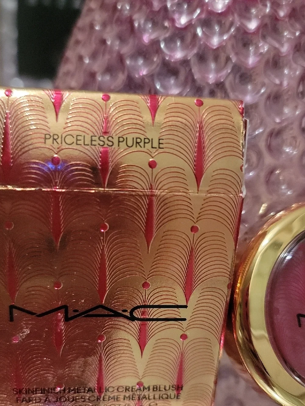 MAC Skinfinish Metallic Cream Blush. Full Sized. In Color Priceless Purple. BNIB